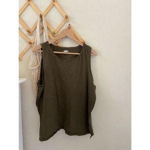 ON • Olive Tank Top Slub-knit